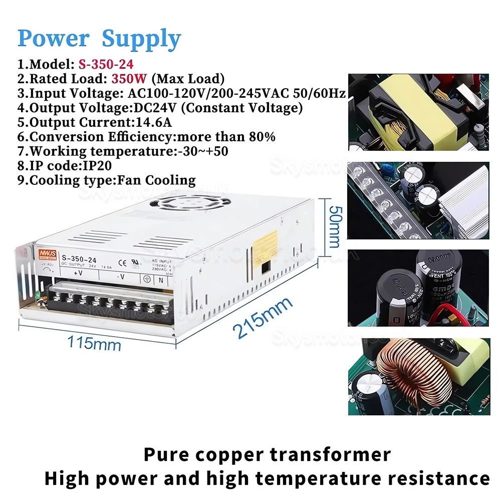 3 Axis CNC Kit with 3Nm Nema 23 Stepper Motor & Motor Driver & Power Supply